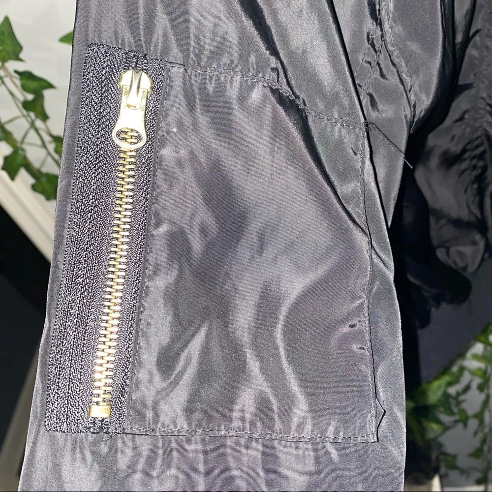 LOVE TREE BLACK BOMBER JACKET - Picture 4 of 4